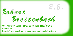 robert breitenbach business card